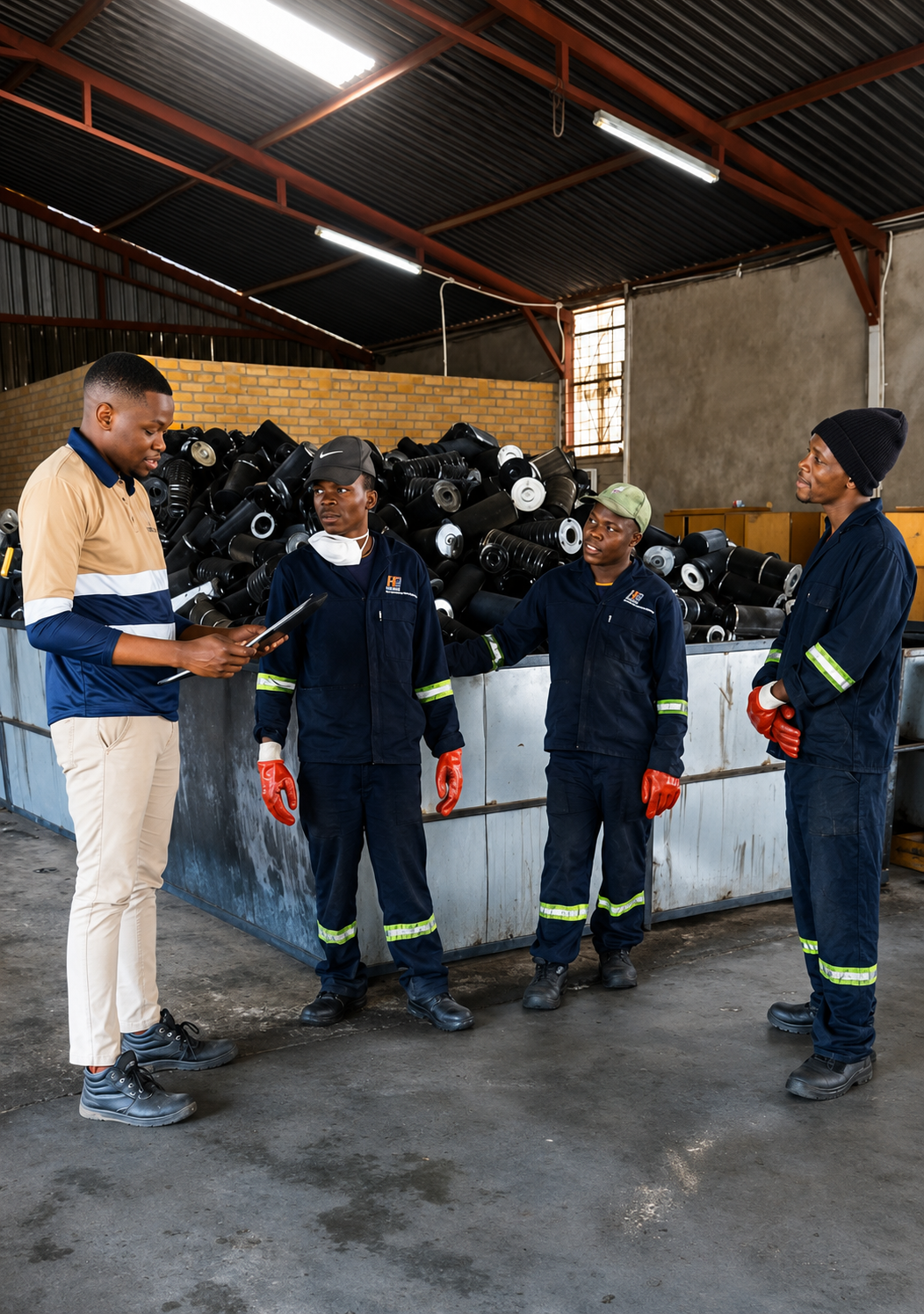 Hazgen team working safely